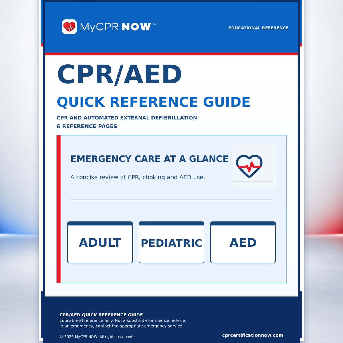 CPR/AED Quick Reference Guide
